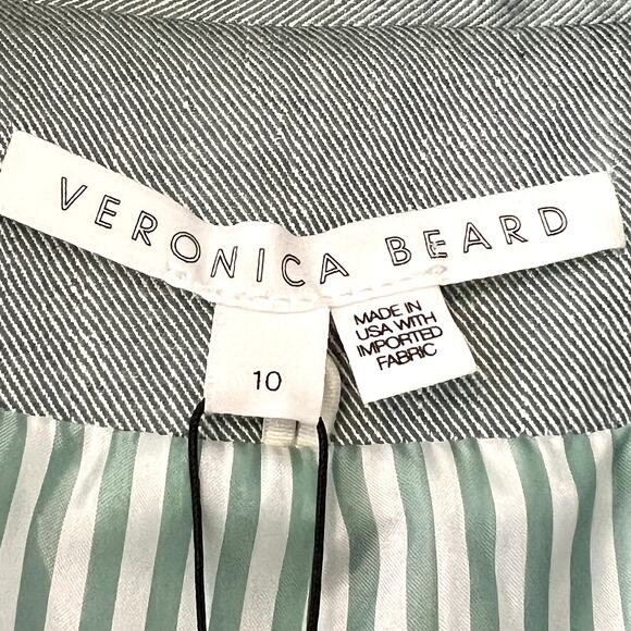 veronica beard Miller Dickey Seaglass green size 10 CL1 - Picture 3 of 6